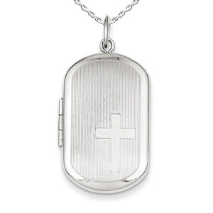 Cross Dogtag Photo Locket