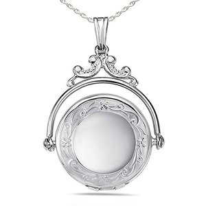 Swivel   Spinner Round Photo Locket