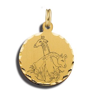 Giraffes Charms Black   White