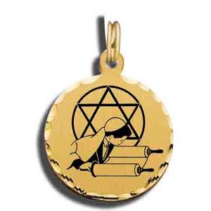 Bar Mitzvah Charm Black   White