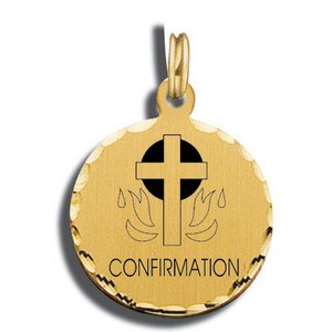 Confirmation Charm Black   White