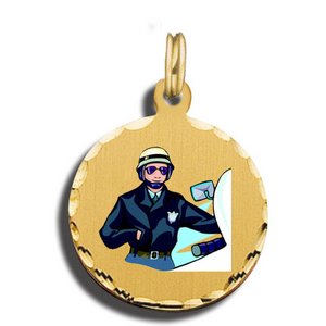 Biker Police Officer Charm