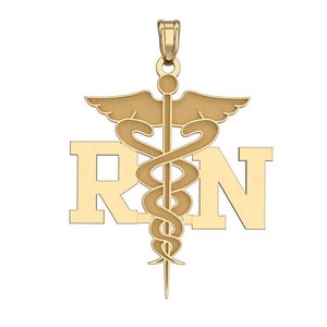 14k Yellow Gold RN Charm or Pendant