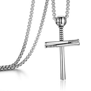 Baseball Bat Cross Pendant