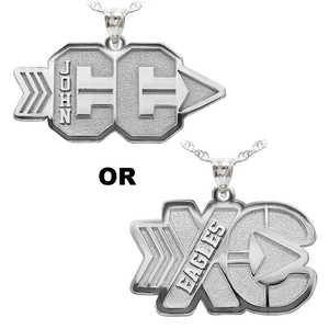 Personalized Cross Country Pendant with Name