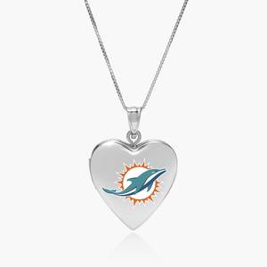 Officially Licensed Miami Dolphins Heart Locket
