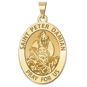 Saint Peter Damian Oval Religious Medal  EXCLUSIVE 
