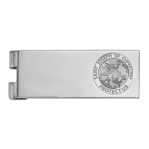 Stainless Steel Engravable Saint Joseph of Cupertino Money Clip