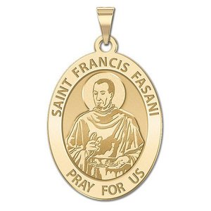 Saint Francis Fasani Oval Religious Medal  EXCLUSIVE 