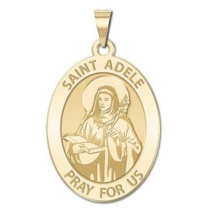 Saint Adele Oval Round Religious Medal    EXCLUSIVE 