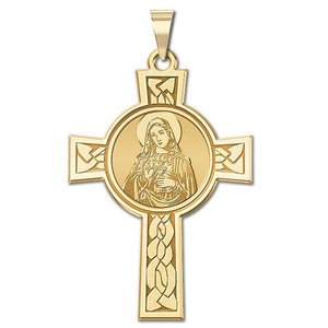 Sacred Heart of Mary Cross Religious Medal  EXCLUSIVE 