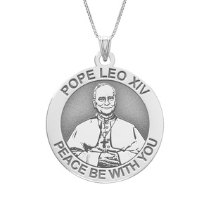 Pope Leo XIV   PEACE BE WITH YOU Religious Medal Round Laser Engraved  EXCLUSIVE 