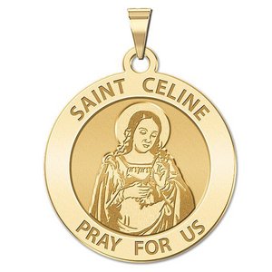 Saint Celine Round Religious Medal    EXCLUSIVE 