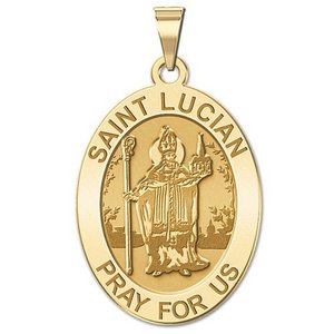 Saint Lucian Religious Medal   Oval  EXCLUSIVE 