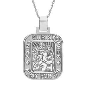 Saint Christopher Rectangle Religious Medal   EXCLUSIVE 