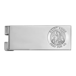 Stainless Steel Engravable Saint Anne Money Clip