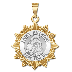 Saint Anthony Two Tone Sun Border  EXCLUSIVE 