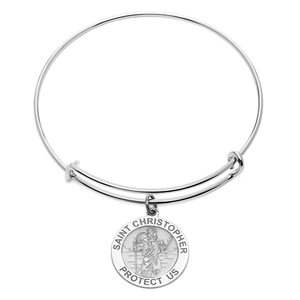 Expandable Bracelet W  Saint Christopher Charm