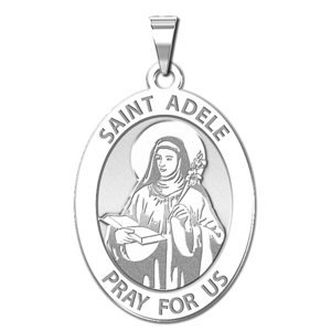 Saint Adele Oval Round Religious Medal    EXCLUSIVE 