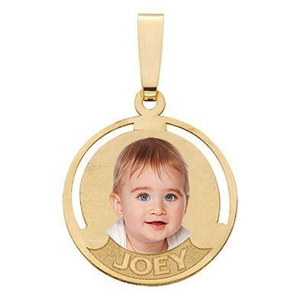 Round Pendant w  One Name