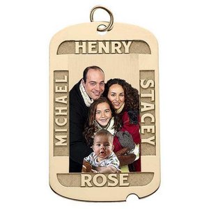 Dog Tag w  4 Names Etched