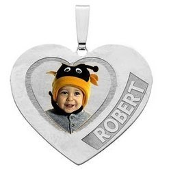 Heart W  1 Name Etched
