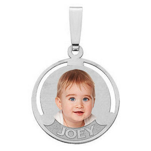 Round Pendant w  One Name