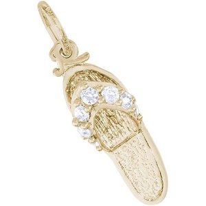 SANDAL   SYN WHITE CZ ENGRAVABLE
