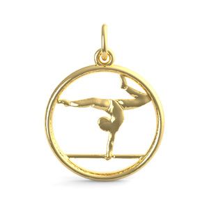 Gymnast on Balance Beam Charm