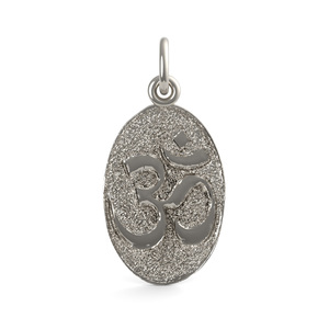 Yoga Symbol Oval Disc Charm