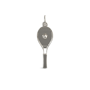 Tennis Racquet with Pearl Charm
