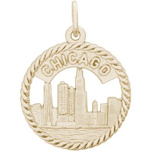 ILLINOIS CHICAGO SKYLINE ENGRAVABLE
