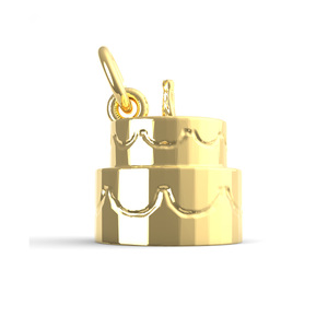 Two Tier Cake with Candle Charm