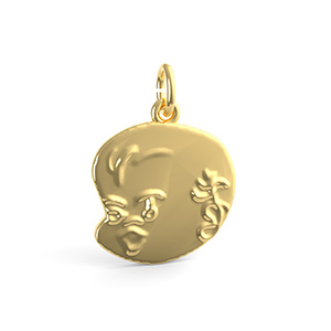 Baby Face Charm  Engravable 