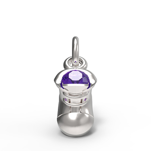 February Baby Shoe Charm  2734 002 