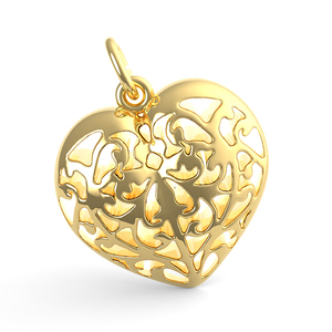 Filigree Heart Charm 3618 