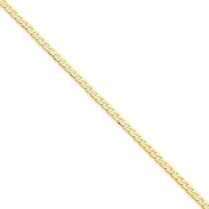 14k Polished Curb Link Anklet