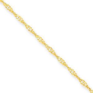 14k 1 6mm Singapore Chain