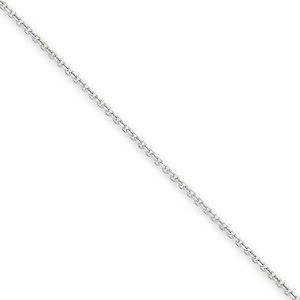 14k White Gold 1mm Spiga Chain