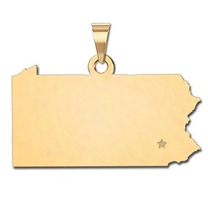 Personalized Pennsylvania Pendant or Charm