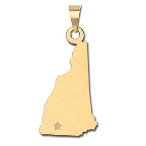Personalized New Hampshire Pendant or Charm