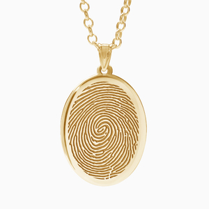 3D Oval with Fingerprint