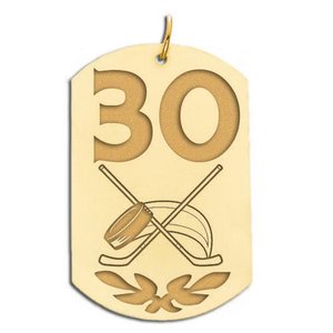 Personalized Hockey Number Dog Tag Pendant