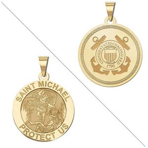 Saint Michael Doubledside COAST GUARD Religious Medal  EXCLUSIVE 