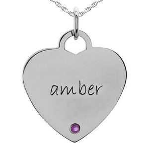 Birthstone Heart Shape Pendant