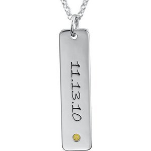 Birthstone Tall Tag