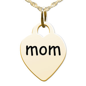 Mom Heart Shaped Charm