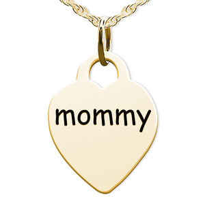 Mommy Heart Shaped Charm
