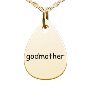 Godmother  Teardrop Shaped Charm
