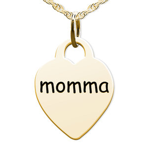 Momma Heart Shaped Charm